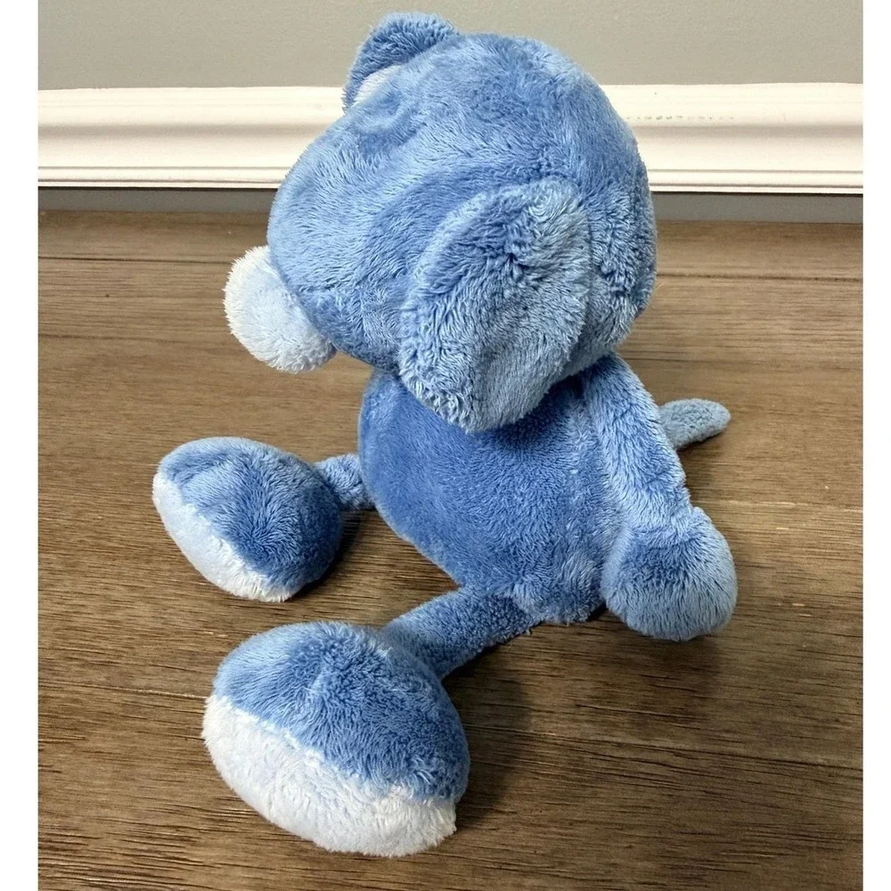Ty Pluffies Jazzy the Mouse Blue Plush Stuffed Animal Toy 2005 7 inch
